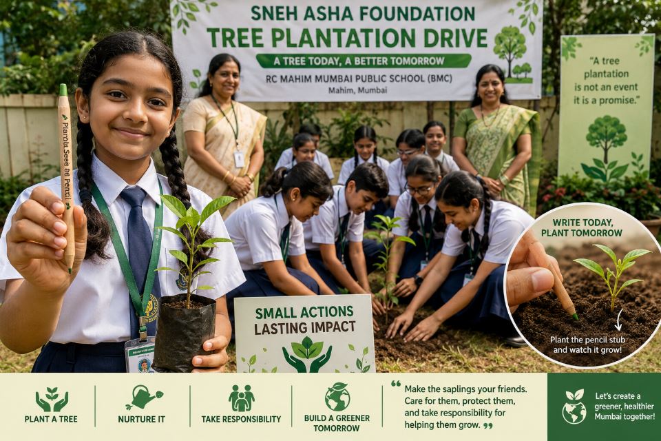 A Pencil That Becomes a Plant: The Small Idea That Stole the Show at a Mahim School’s Green Drive